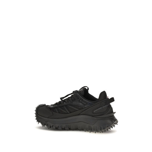 Moncler Black Calf Leather Bos Taurus Athletic Sneakers