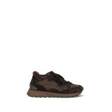 Brunello Cucinelli Brown Calf Leather Bos Taurus Athletic Sneakers