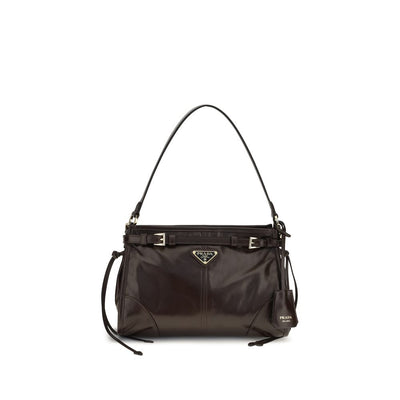 Prada Brown Calf Leather Bos Taurus Handbag