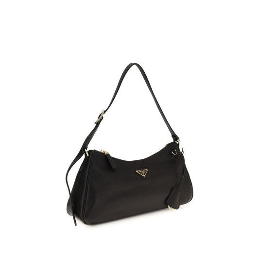 Prada Black Calf Leather Bos Taurus Shoulder Bag