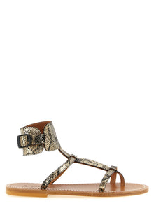 K.JACQUES SAINT TROPEZ Gray Goatskin Flat Sandals