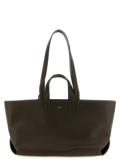 A.P.C. Brown Cowhide Tote Bag