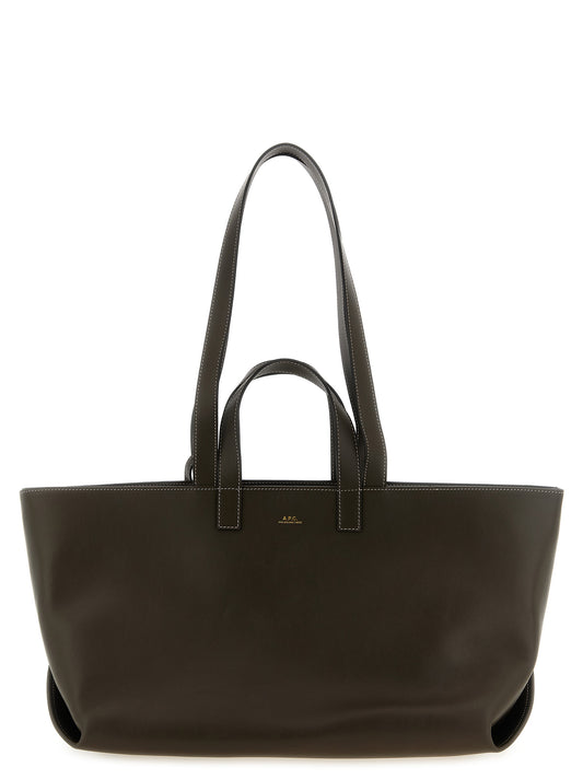 A.P.C. Brown Cowhide Tote Bag