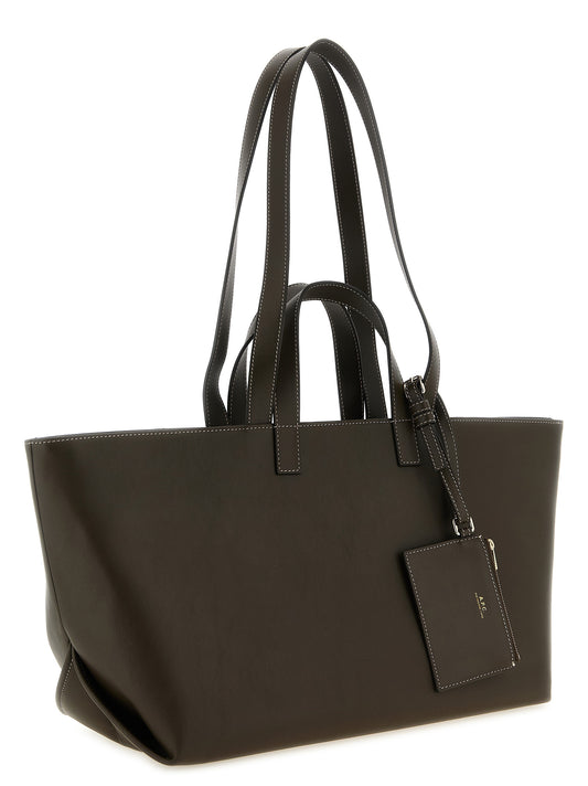 A.P.C. Brown Cowhide Tote Bag