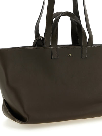 A.P.C. Brown Cowhide Tote Bag