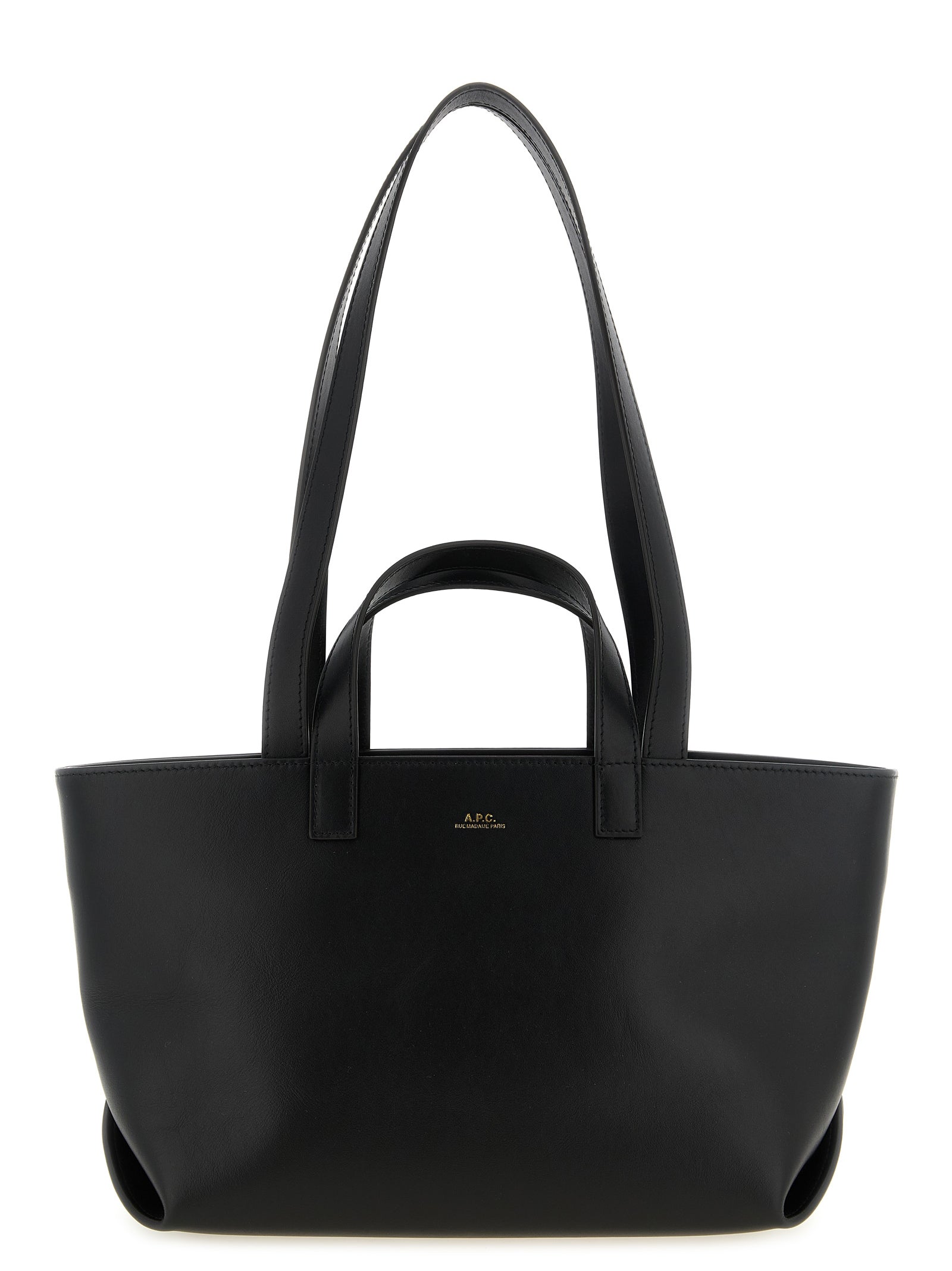 A.P.C. Black Cowhide Tote Bag
