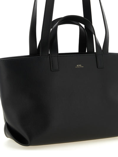 A.P.C. Black Cowhide Tote Bag