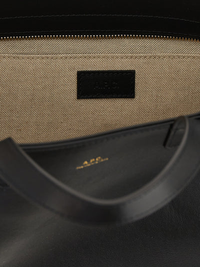 A.P.C. Black Cowhide Tote Bag