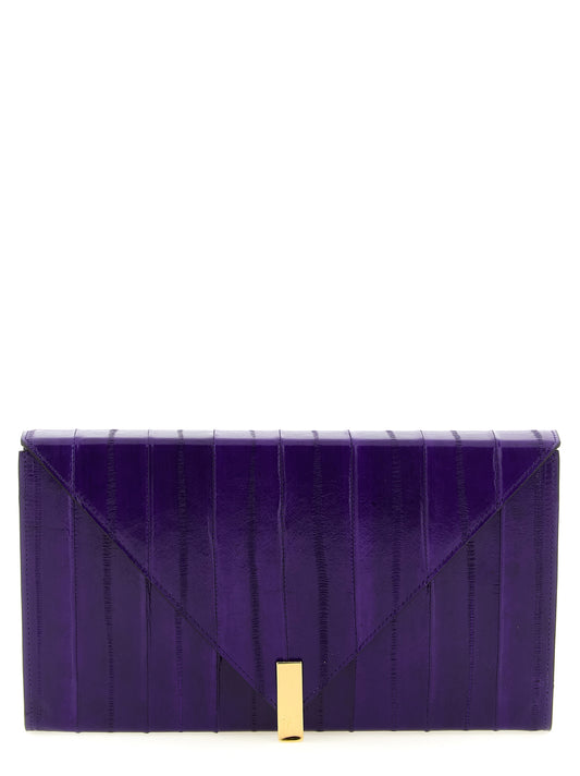 Giuseppe Zanotti Purple Leather Clutch Bag