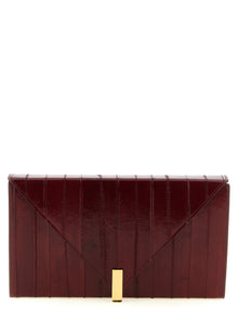 Giuseppe Zanotti Bordeaux Leather Clutch Bag