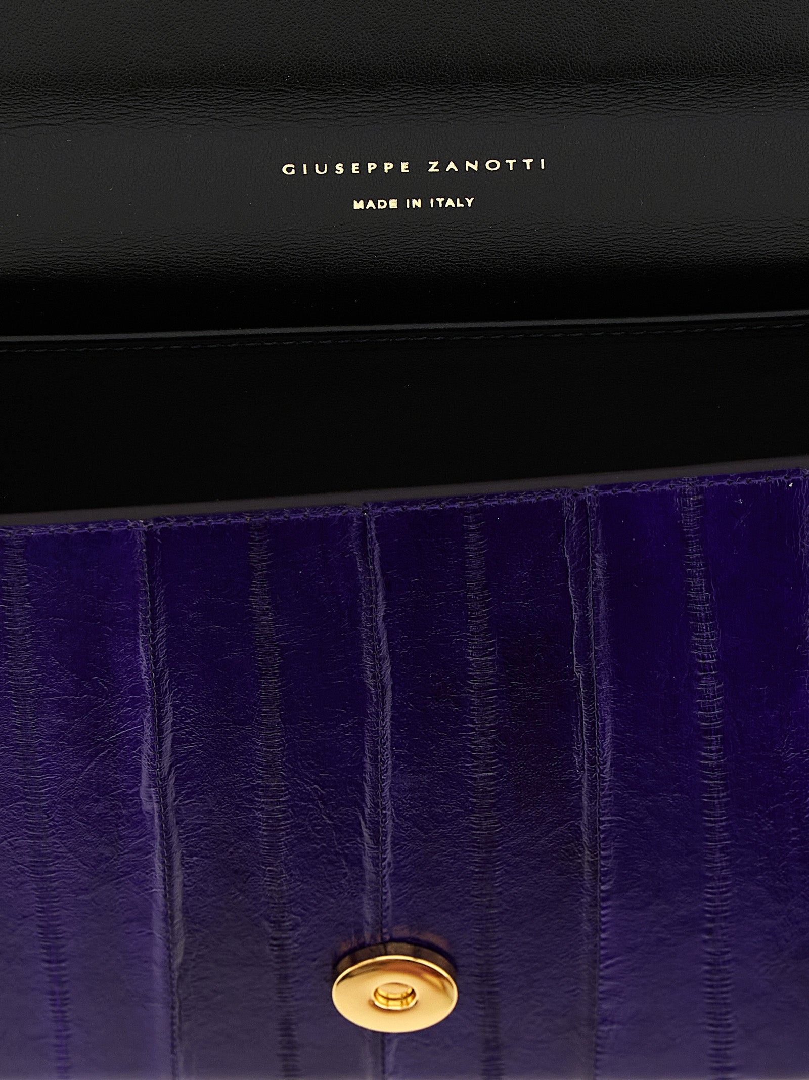 Giuseppe Zanotti Purple Leather Clutch Bag