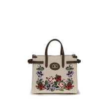 Valentino Garavani Beige Linen Handbag