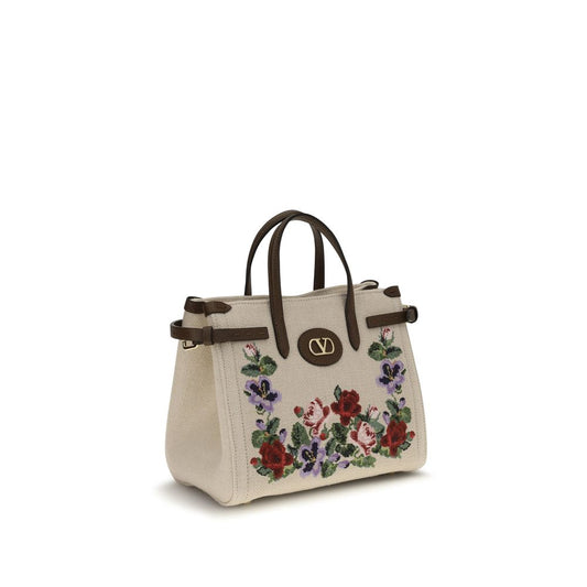 Valentino Garavani Beige Linen Handbag