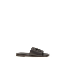 Dolce & Gabbana Brown Calf Leather Bos Taurus Flat Sandals