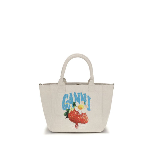 Ganni Beige Polyester Shoulder Bag