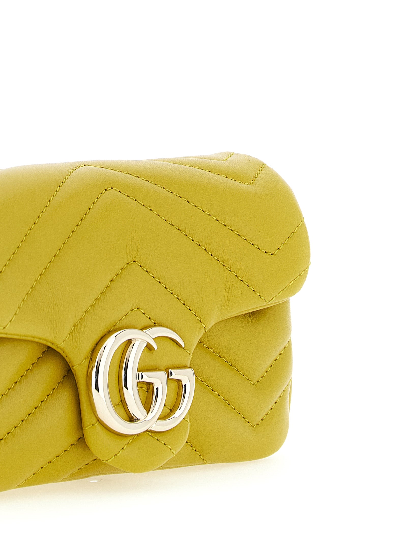Gucci GG Marmont Mini Yellow Shoulder Bag