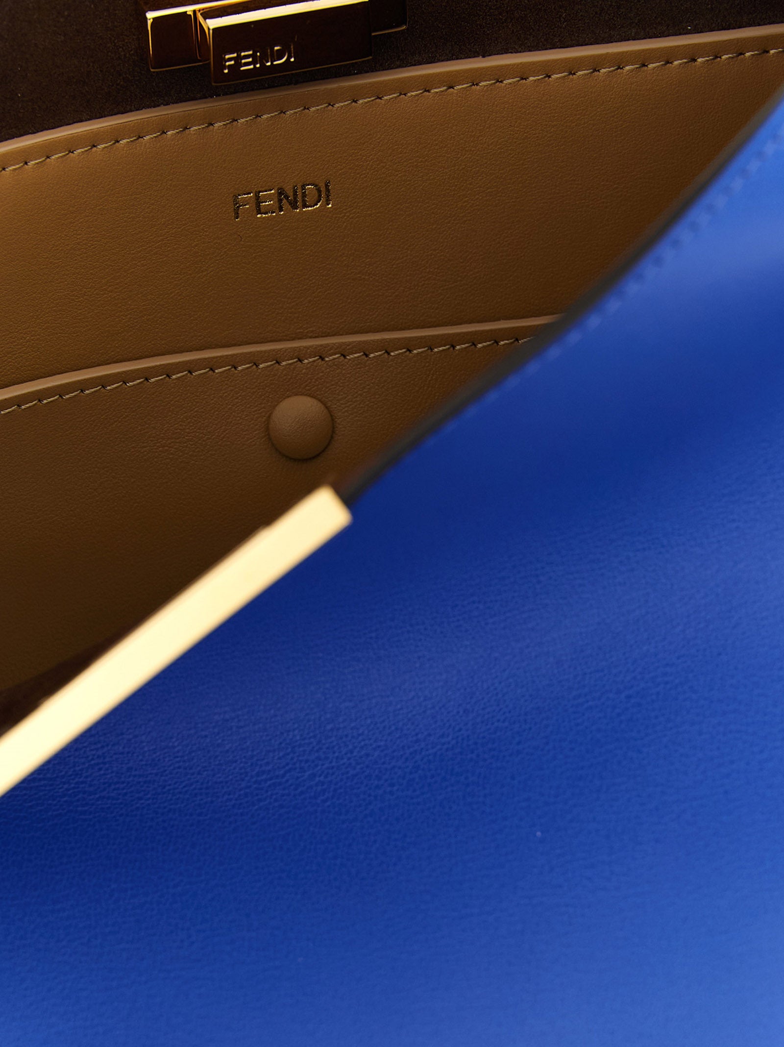 Fendi Blue Calfskin Handbag