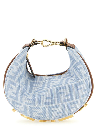 Fendi Blue Cotton Handbag