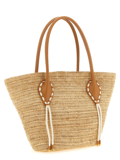 Christian Louboutin Beige Raffia Tote Bag