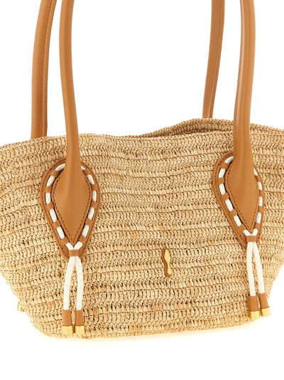 Christian Louboutin Beige Raffia Tote Bag