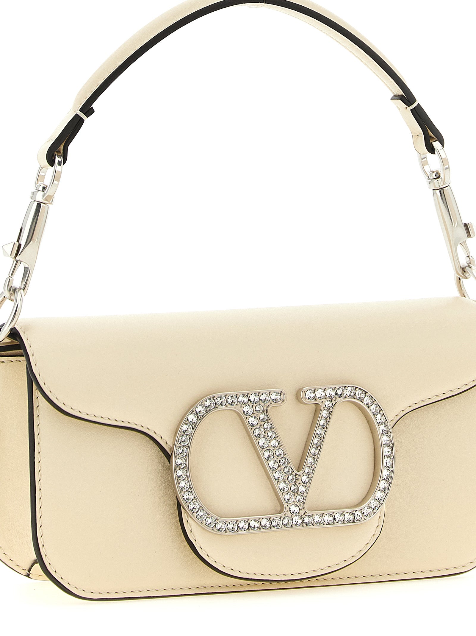 Valentino Garavani White Calfskin Shoulder Bag