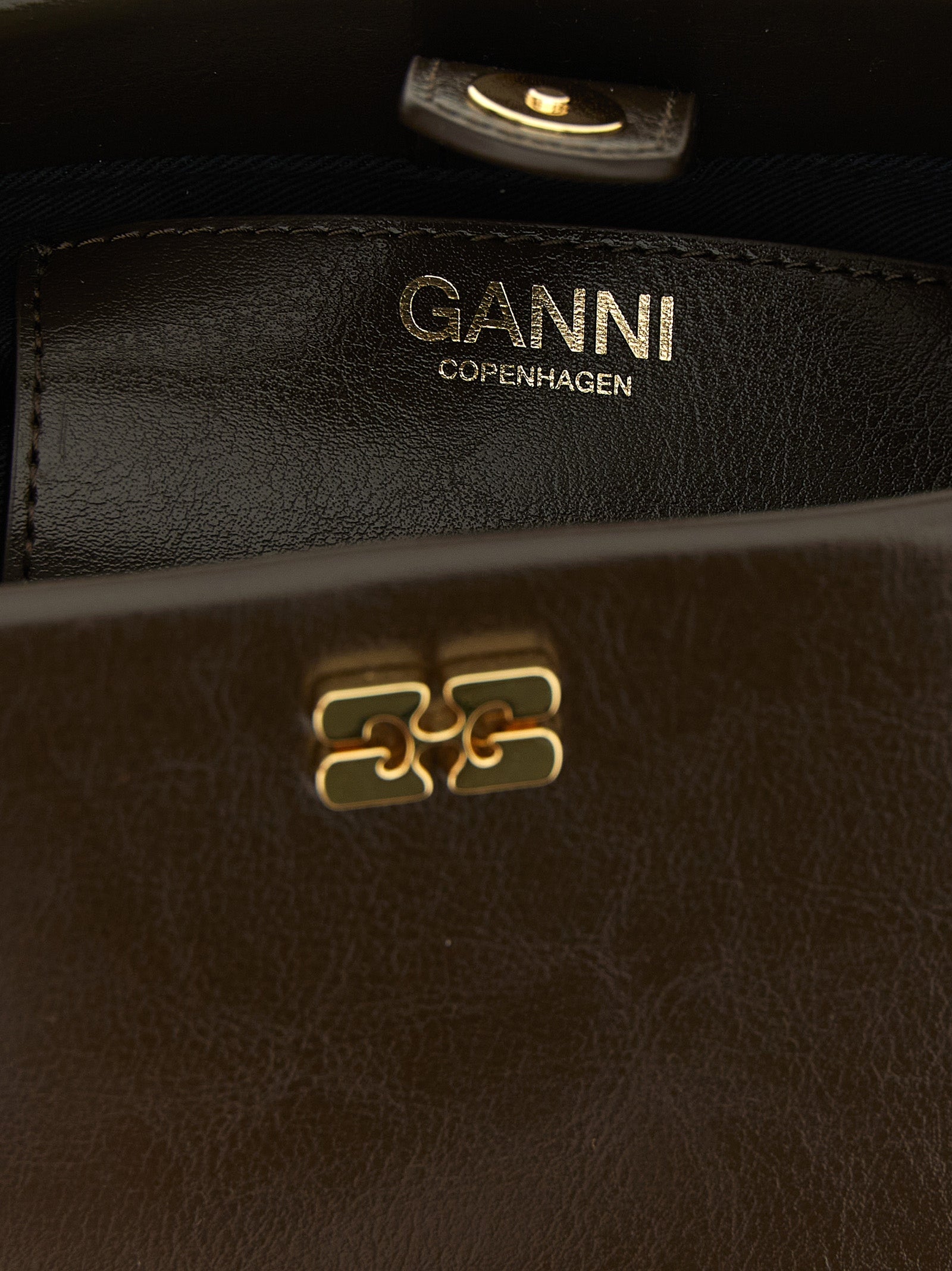 Ganni Brown Polyethylene Handbag