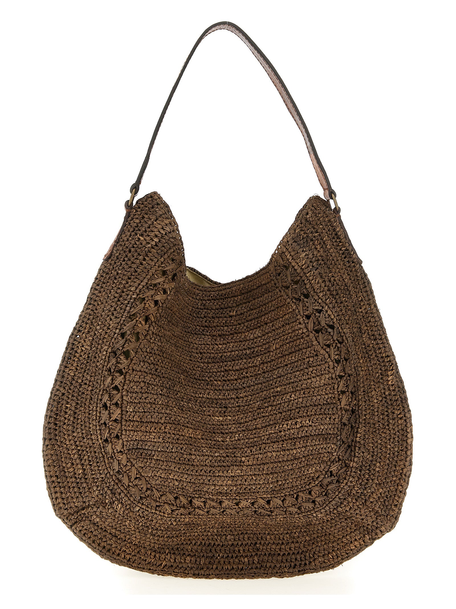 Ibeliv Brown Raffia Shoulder Bag
