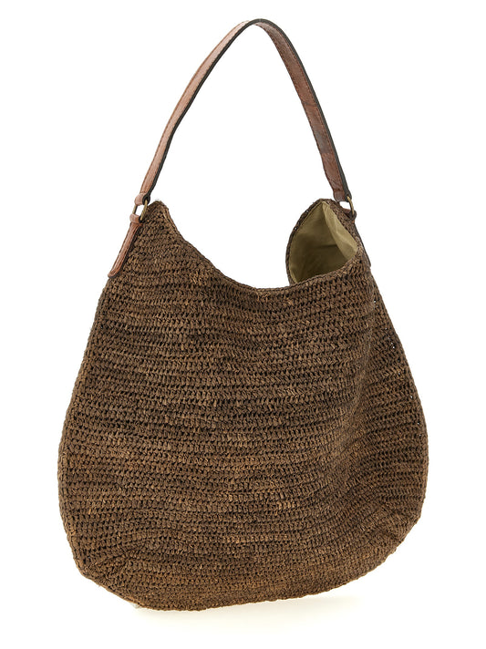 Ibeliv Brown Raffia Shoulder Bag