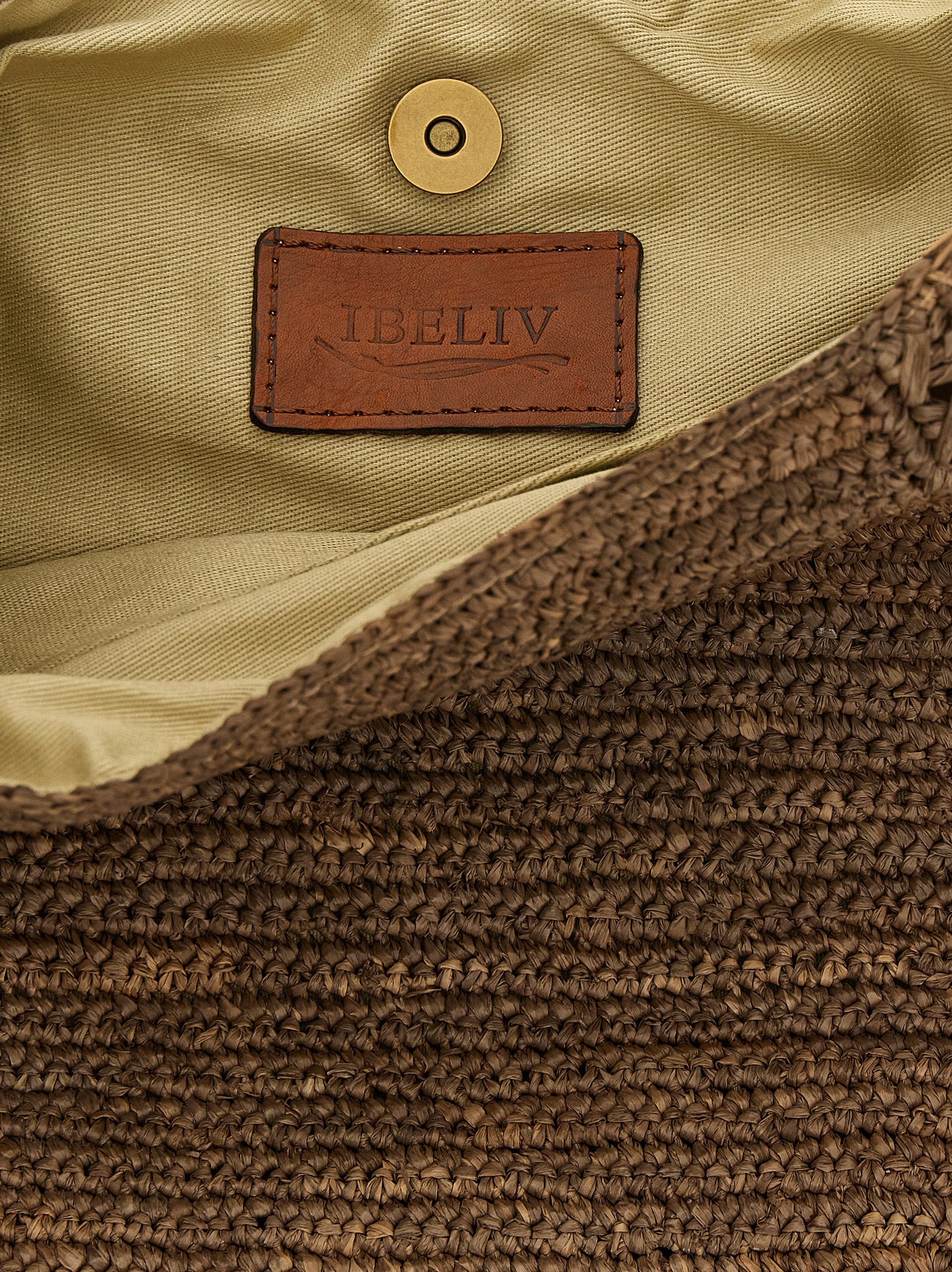 Ibeliv Brown Raffia Shoulder Bag