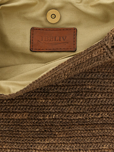 Ibeliv Brown Raffia Shoulder Bag