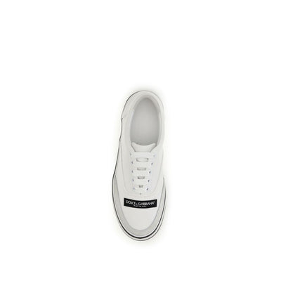 Dolce & Gabbana White Cotton Low Top Sneakers