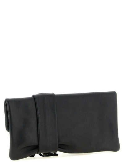 Jimmy Choo Black Lamb Leather Clutch Bag