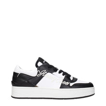 Jimmy Choo Black Leather Low Top Sneakers