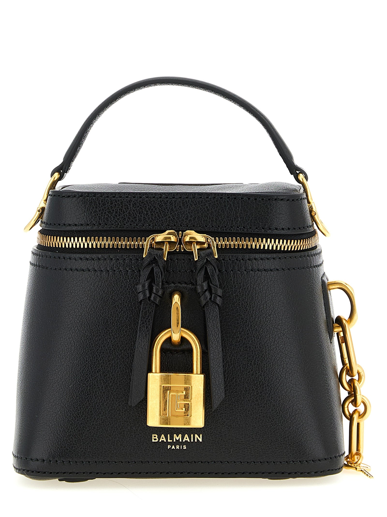 Balmain Black Calfskin Handbag