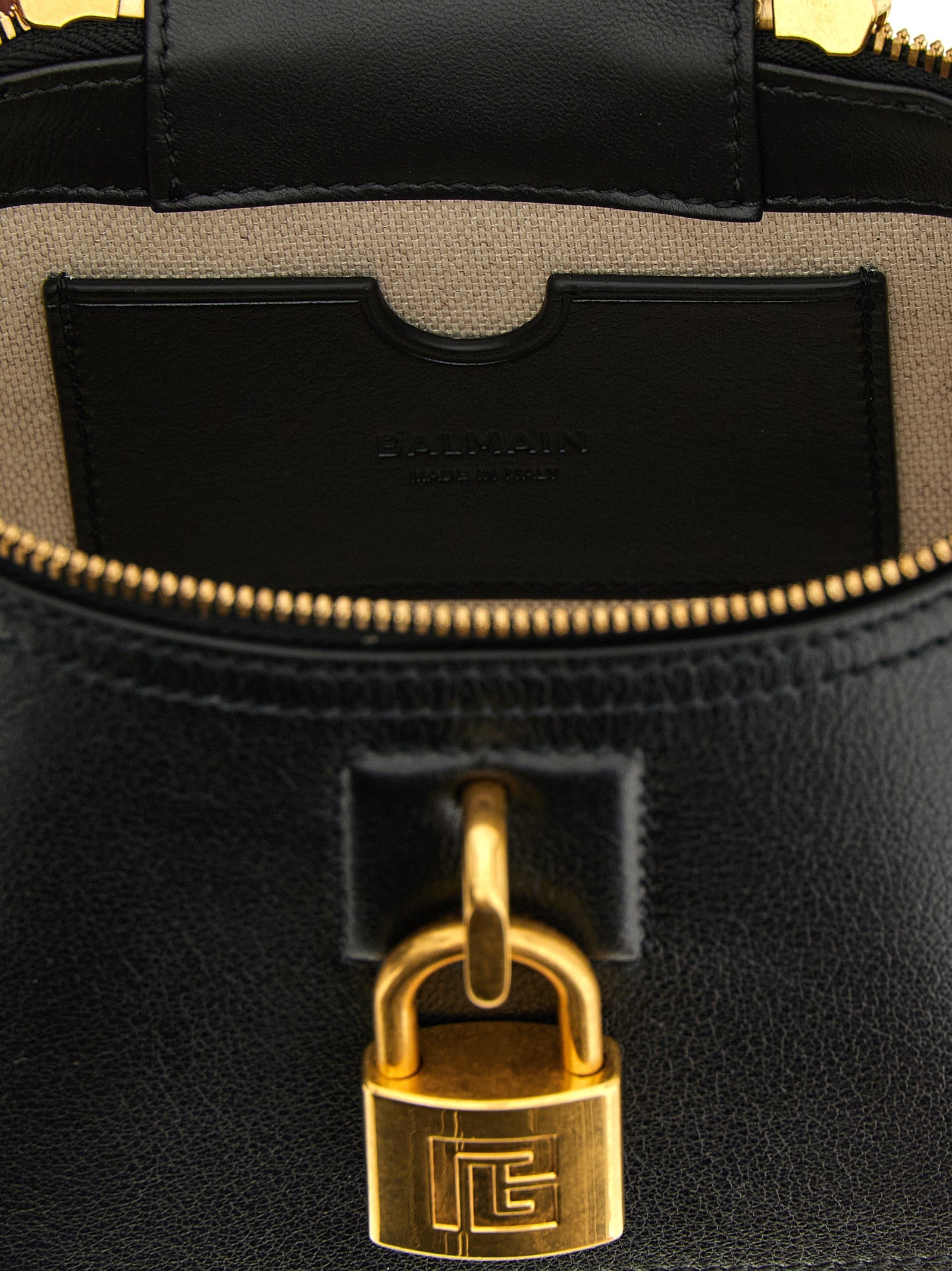 Balmain Black Calfskin Handbag