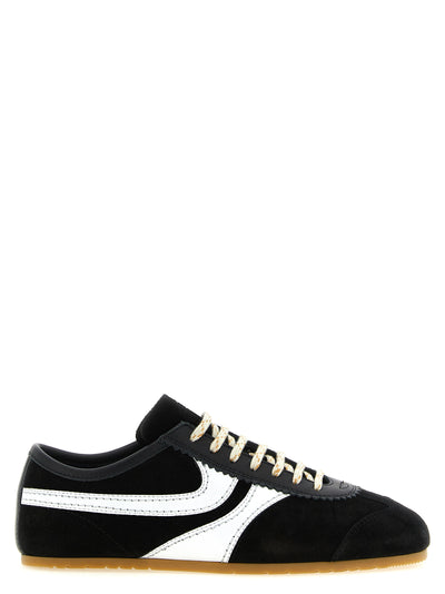 Dries Van Noten Bicolor Calfskin Athletic Sneakers