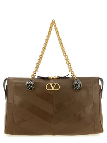 Valentino Garavani Brown Lamb Leather Shoulder Bag