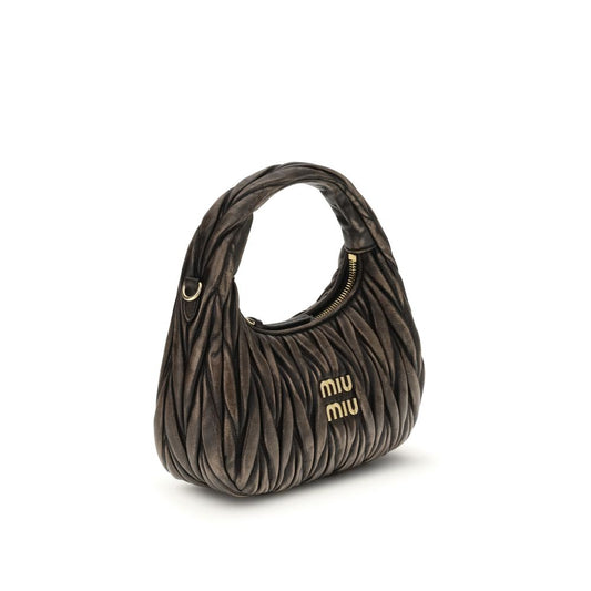 Miu Miu Brown Lamb Ovis Aries Aries Shoulder Bag