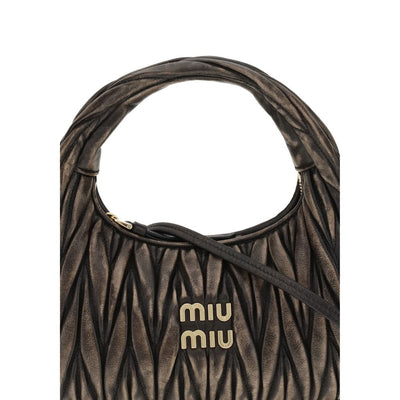 Miu Miu Brown Lamb Ovis Aries Aries Shoulder Bag