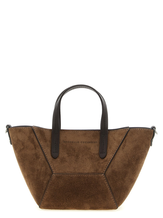 Brunello Cucinelli Brown Calfskin Handbag