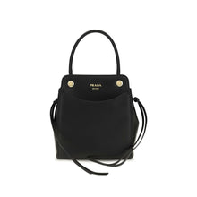 Prada Black Calf Leather Bos Taurus Shoulder Bag