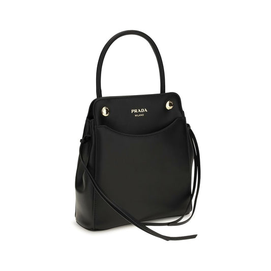 Prada Black Calf Leather Bos Taurus Shoulder Bag