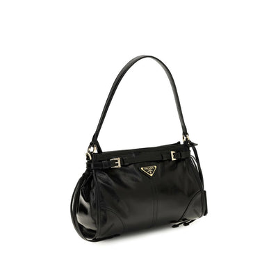 Prada Black Calf Leather Bos Taurus Handbag