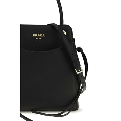 Prada Black Calf Leather Bos Taurus Shoulder Bag