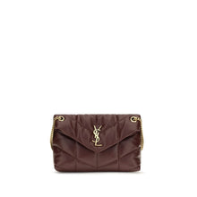 Saint Laurent Bordeaux Lamb Leather Shoulder Bag