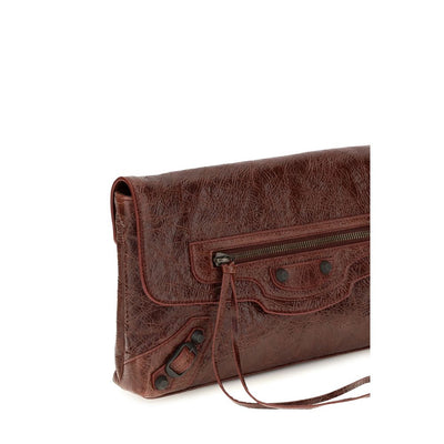 Balenciaga Bordeaux Lamb Ovis Aries Aries Clutch Bag