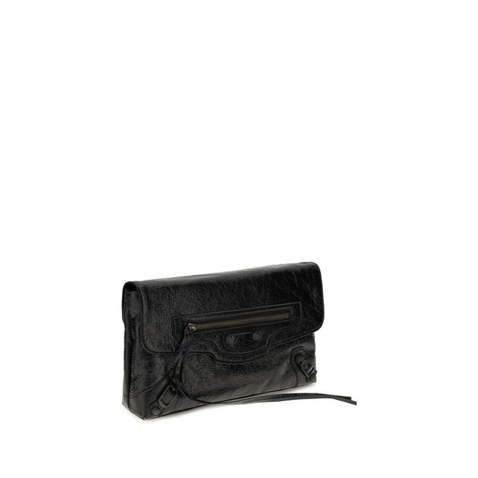 Balenciaga Black Lamb Ovis Aries Aries Clutch Bag
