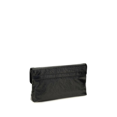 Balenciaga Black Lamb Ovis Aries Aries Clutch Bag