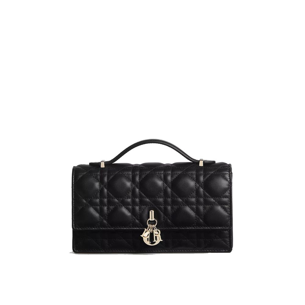 Dior Black Leather Shoulder Bag