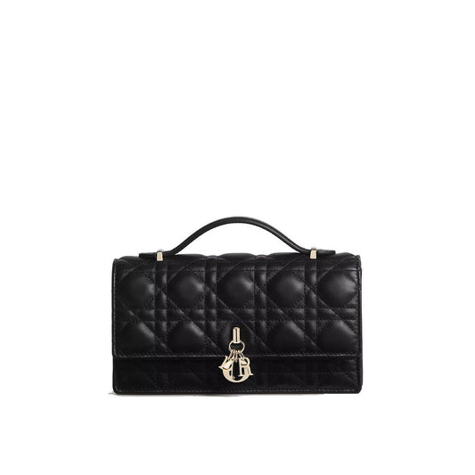 Dior Black Leather Shoulder Bag